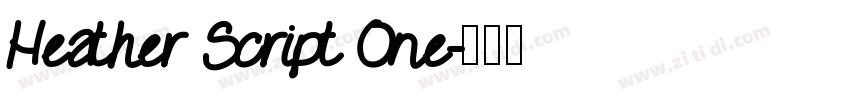 Heather Script One字体转换